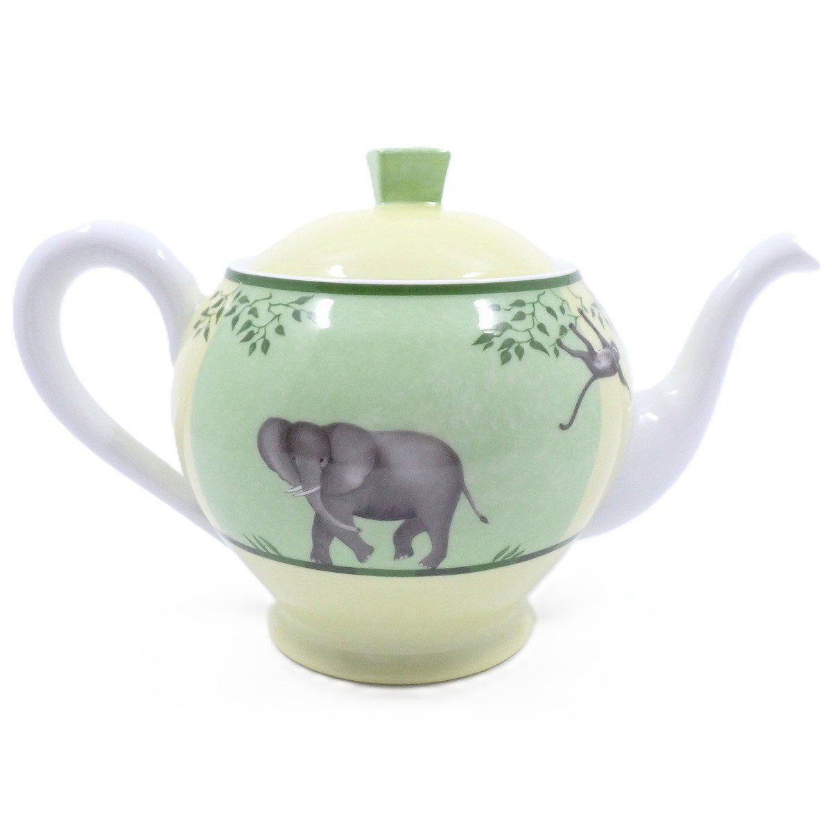 HERMES エルメス ティーポット アフリカ グリーン系 ポーセリン