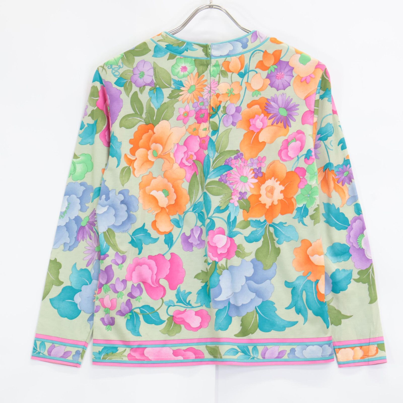 LEONARD レオナール D-HG-2 ｸﾞﾘｰﾝ系 花柄 ﾛﾝｸﾞｽﾘｰﾌﾞ ﾌﾞﾗｳｽ M - メルカリ