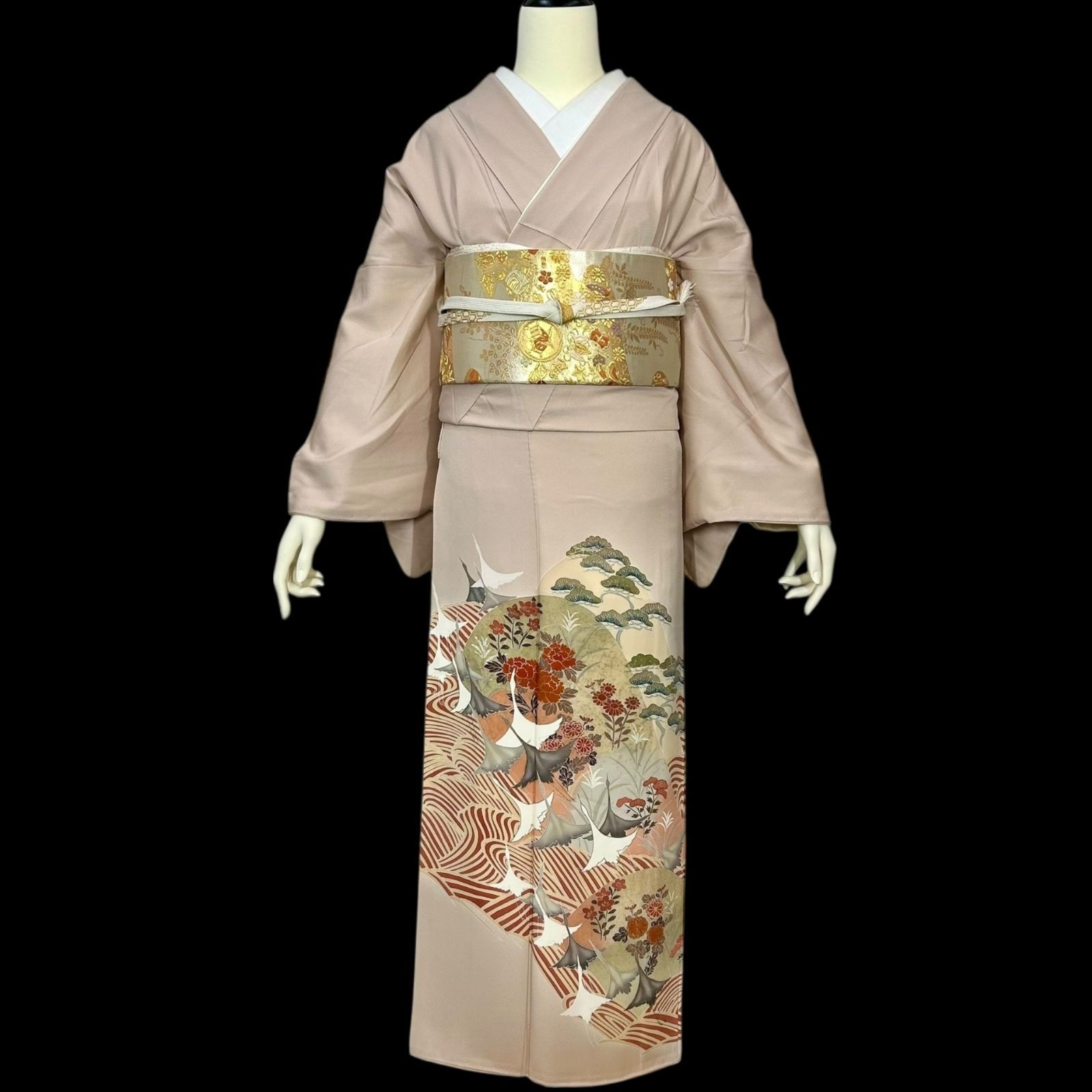 色留袖7点フルセット 三つ紋 正絹 - メルカリ