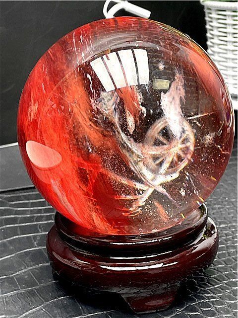 超大直径約 208mm 11875g 超綺麗赤水晶丸玉B84E1/437E01D 超大直径約 208mm 11875g 超綺麗赤水晶丸玉B84E1/437E01D 超大直径約