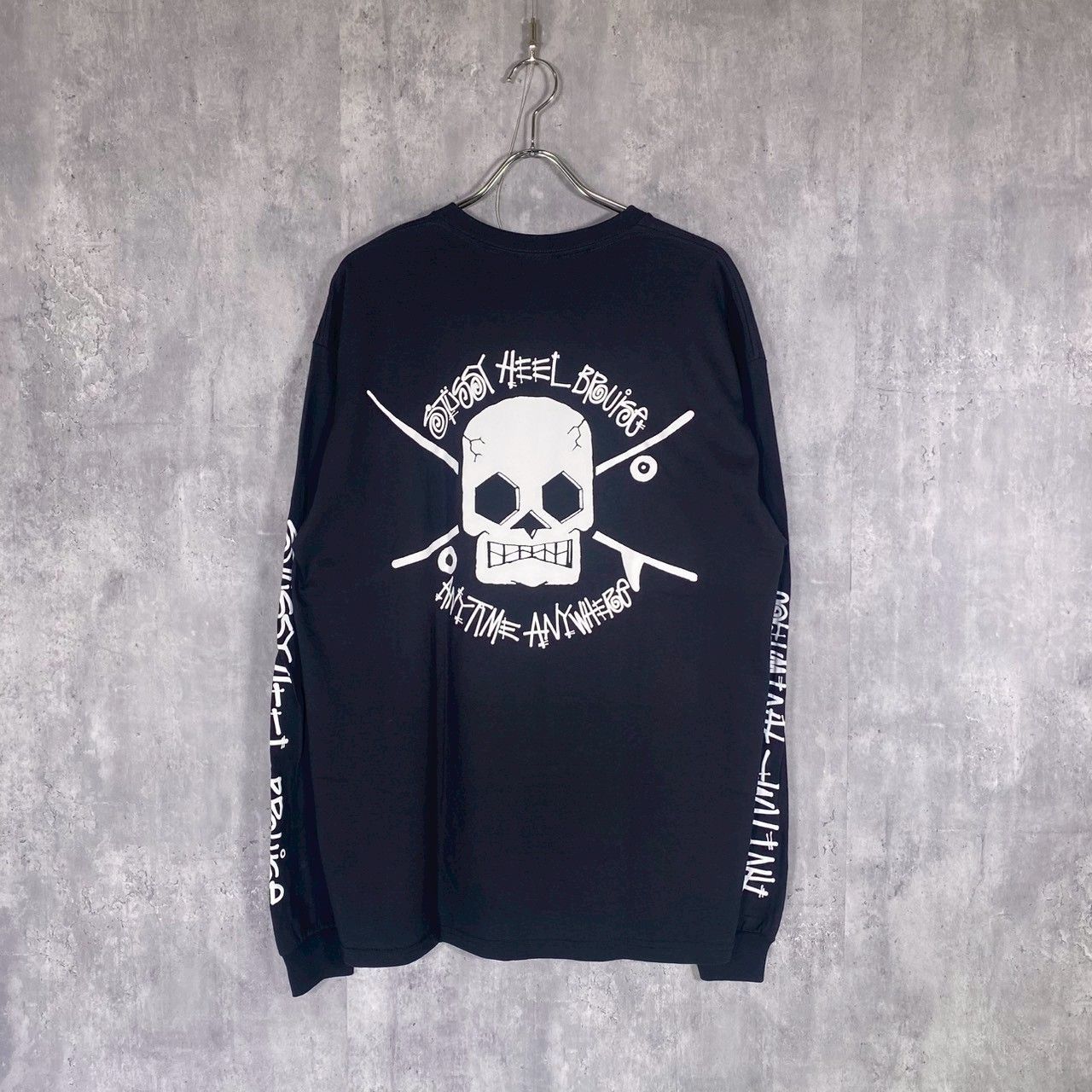 STUSSY × HELL BLUSE』ステューシー × ヘルブルース (XL) スカル 