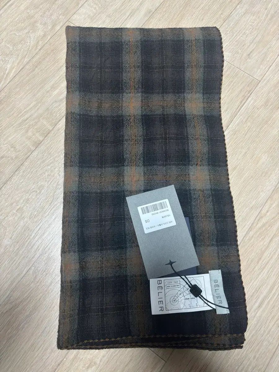  ベルリエ シティ グリッドマフラー ブラウン CHECK JAPAN FABRIC マフラー 小物