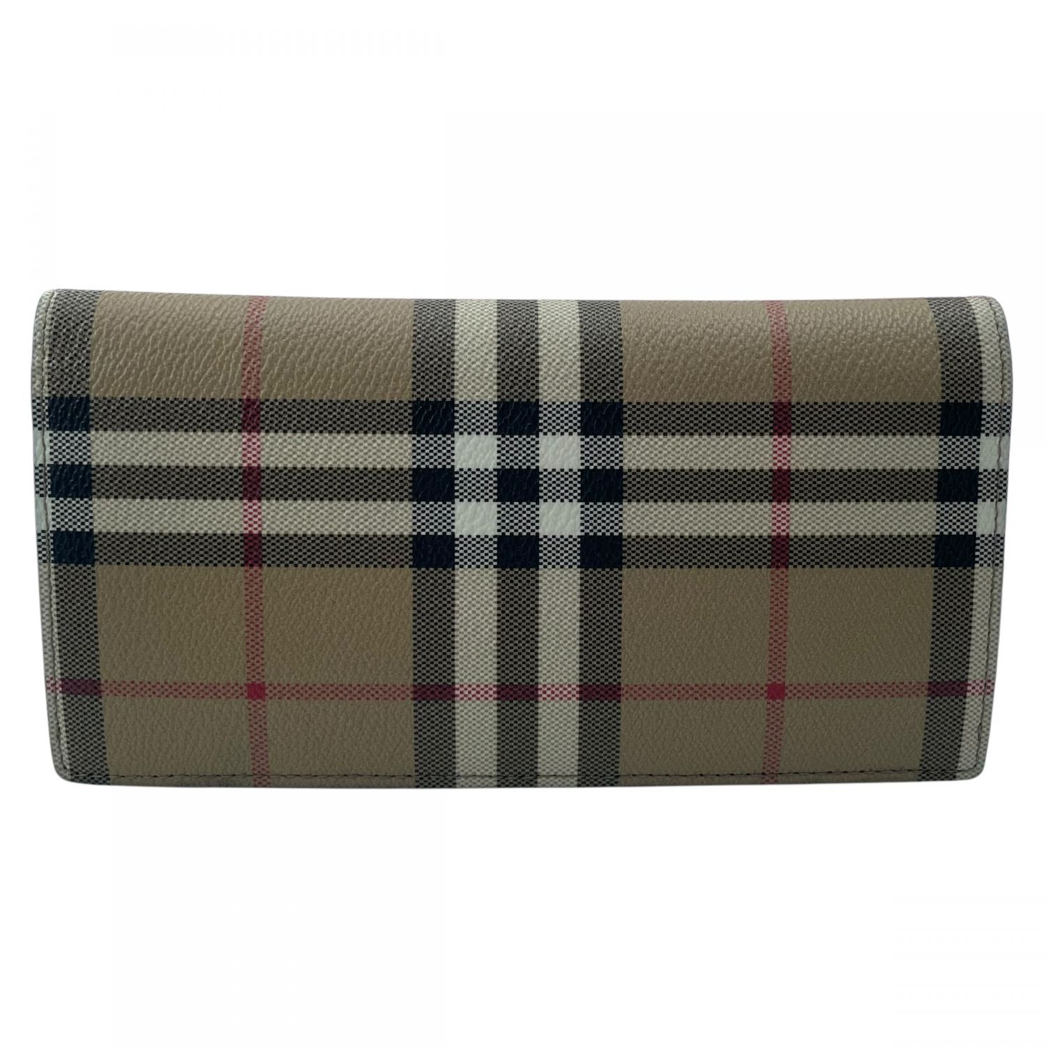 バーバリー 8069818 ノバチェック２つ折り長財布 ベージュ KJ