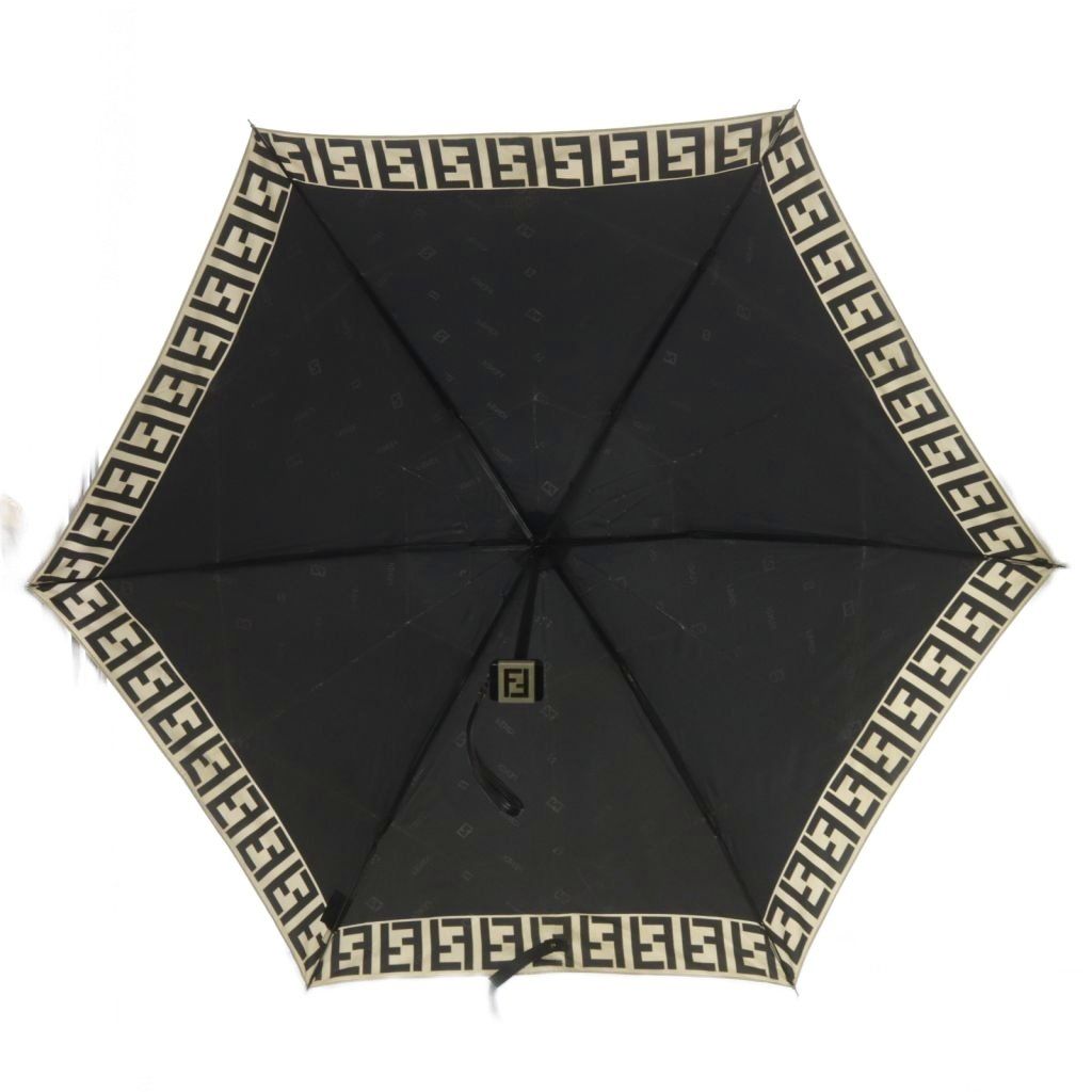 良品☆フェンディ☆ズッカ柄　傘　折り畳み傘　ズッキーノ　ロゴ柄　ヴィンテージ 良品☆フェンディ☆ズッカ柄 傘 折り畳み傘 ズッキーノ ロゴ柄