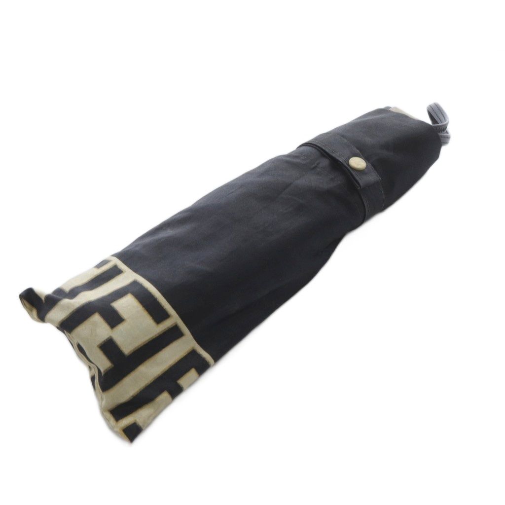 フェンディ ズッカ柄折り畳み傘 総柄 黒 ブラック ベージュ - メルカリ