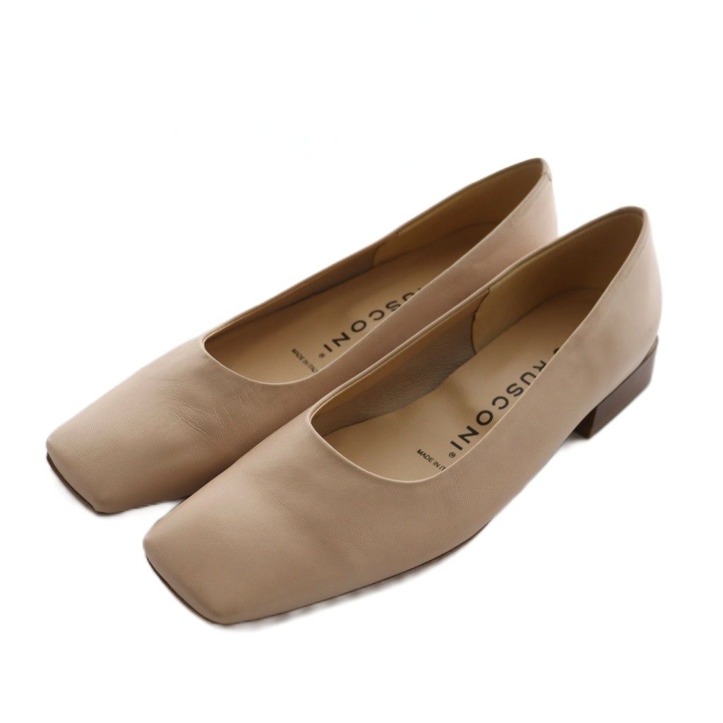 ファビオルスコーニ FABIO RUSCONI スクエアフラットシューズ パンプス