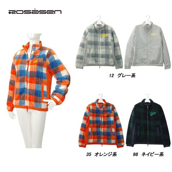 ROSASEN アウター 蓄熱 保温 撥水チェック柄ボアリバーシブルベスト ROSASEN アウター 蓄熱 保温 撥水チェック柄ボアリバーシブルベスト