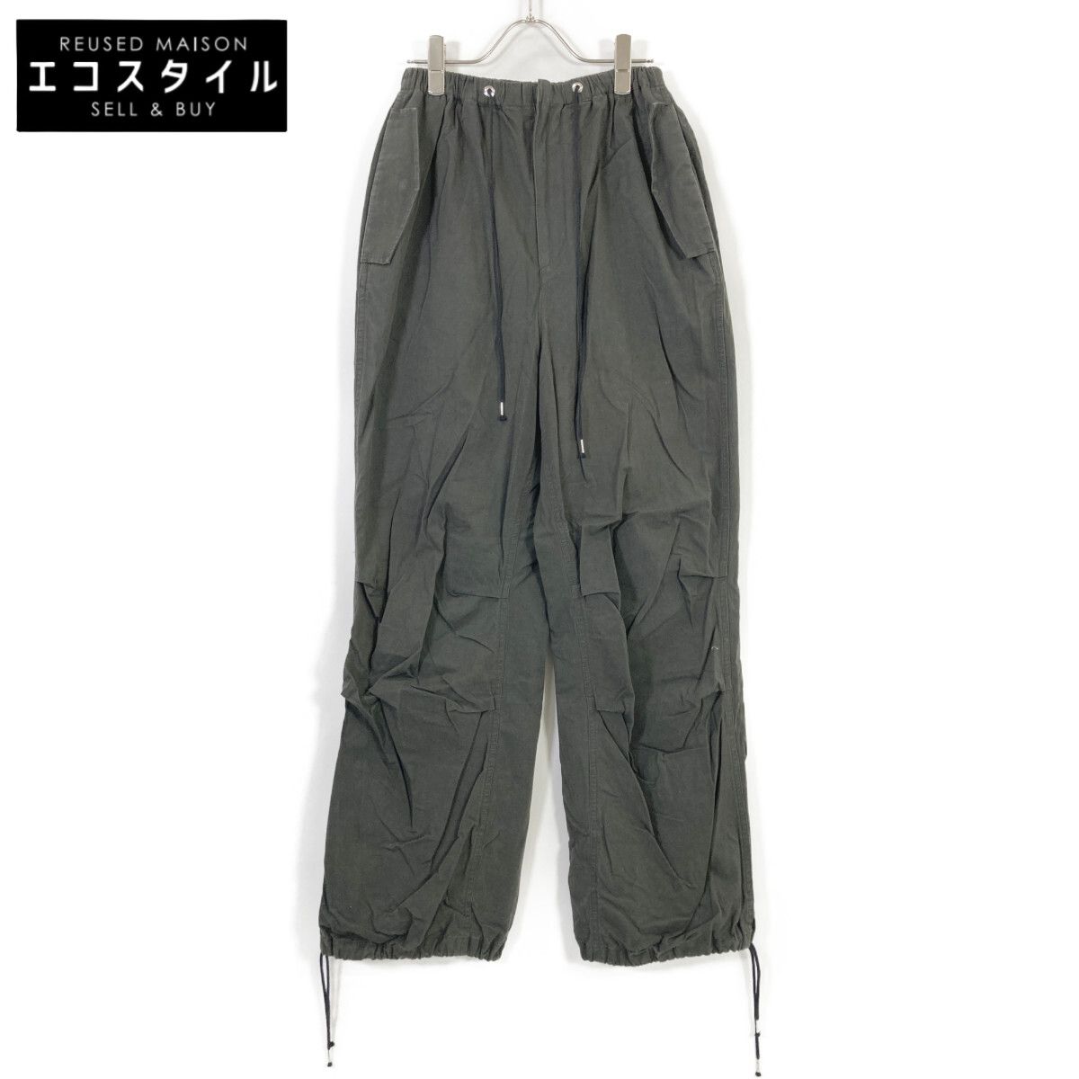 THE SHISHIKUI シシクイ 0720 ﾌﾞﾗｯｸ PARACHUTE PANTS ﾊﾟﾗｼｭｰﾄﾊﾟﾝﾂ S