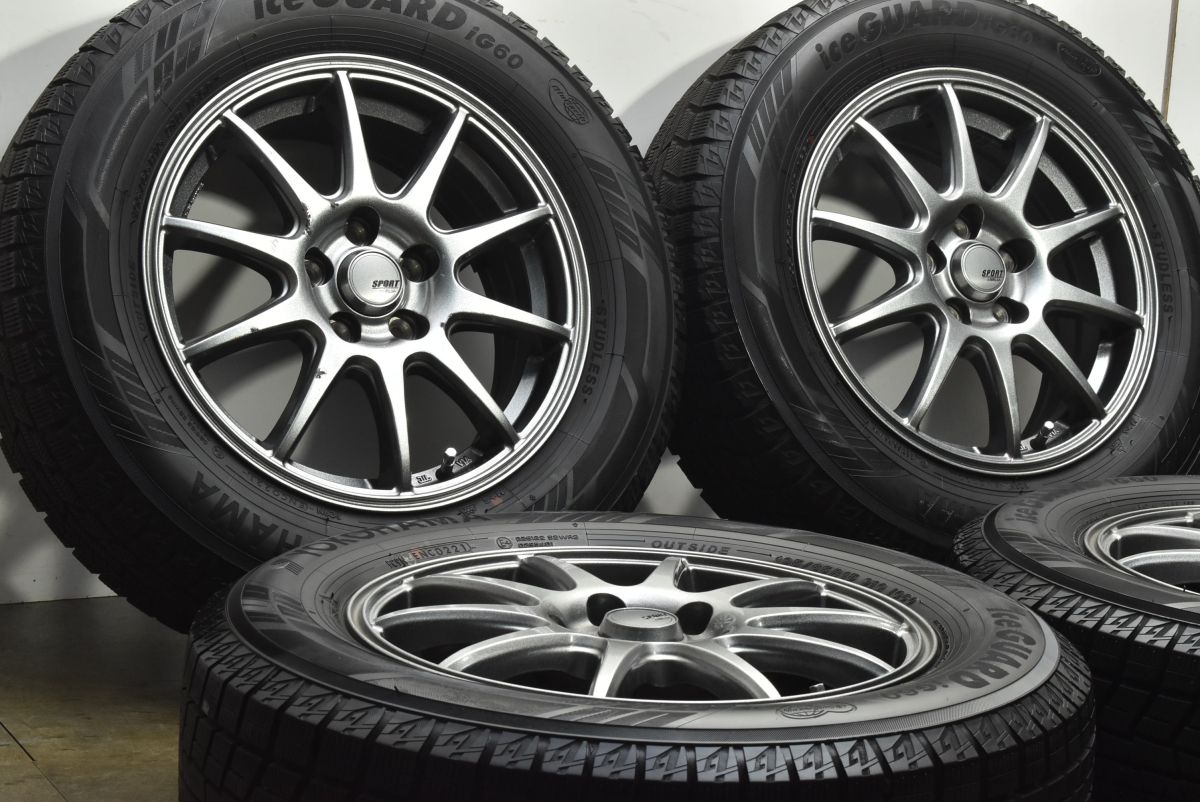 スタッドレス SPORT ABELIA 15 in 6 J 45 PCD 100 ヨコハマ アイスガード iG 60 195|65 R ノア ヴォクシー ステップワゴン
