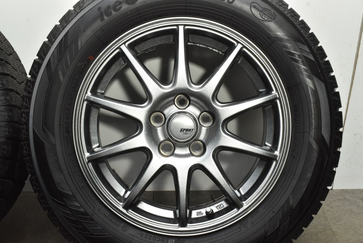  スタッドレス SPORT ABELIA 15 in 6 J 45 PCD 100 ヨコハマ アイスガード iG 60 195|65 R ノア ヴォクシー ステップワゴン 15インチ タイヤ ホイールセット