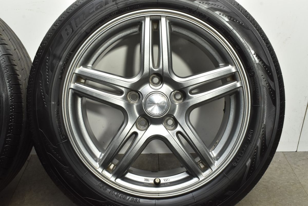  交換用に WAREN 16 in 6.5 J 45 PCD 114.3 ヨコハマ ブルーアース-RV RV 03 195|60 R ノア ヴォクシー セレナ ステップワゴン アクセラ 16インチ タイヤ ホイールセット