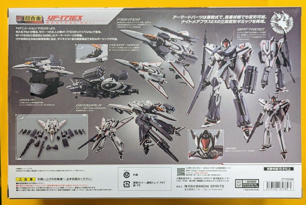 バンダイ DX超合金 VF 171 EX アーマードナイトメアプラスEX 早乙女アルト機 リバイバルVer