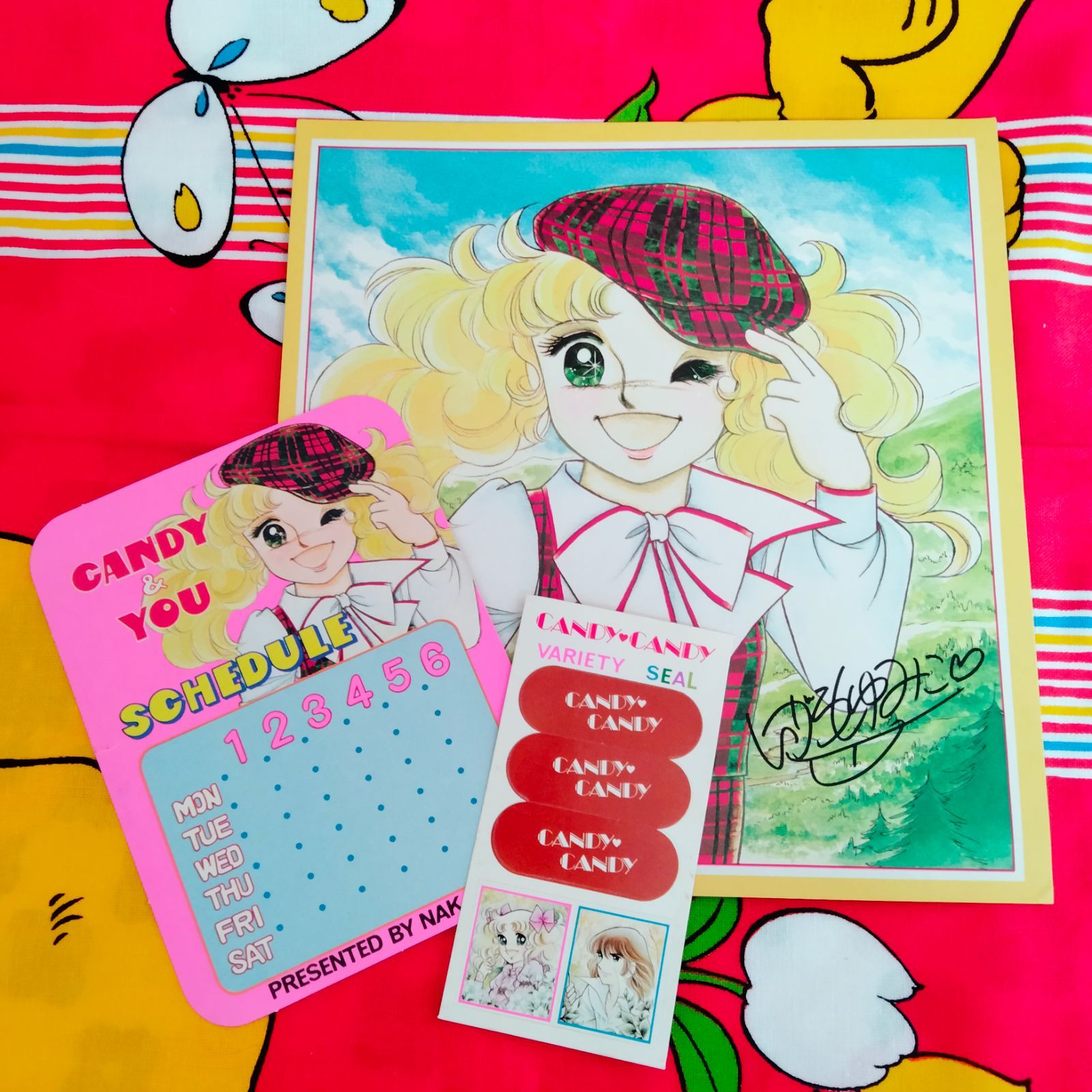 昭和レトロ】キャンディキャンディ なかよし付録 当時物 サイン入