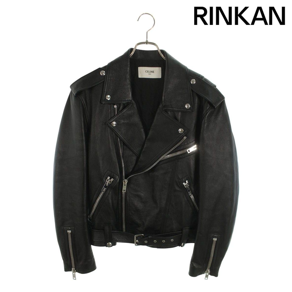 セリーヌ クラシックバイカー ダブルライダースレザージャケット メンズ 44