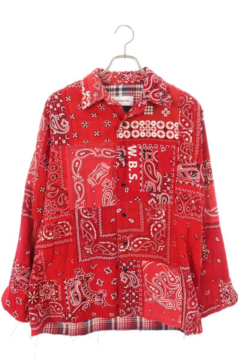 ミヤギヒデタカ BANDANAshirt バンダナ再構築長袖シャツ メンズ FREE