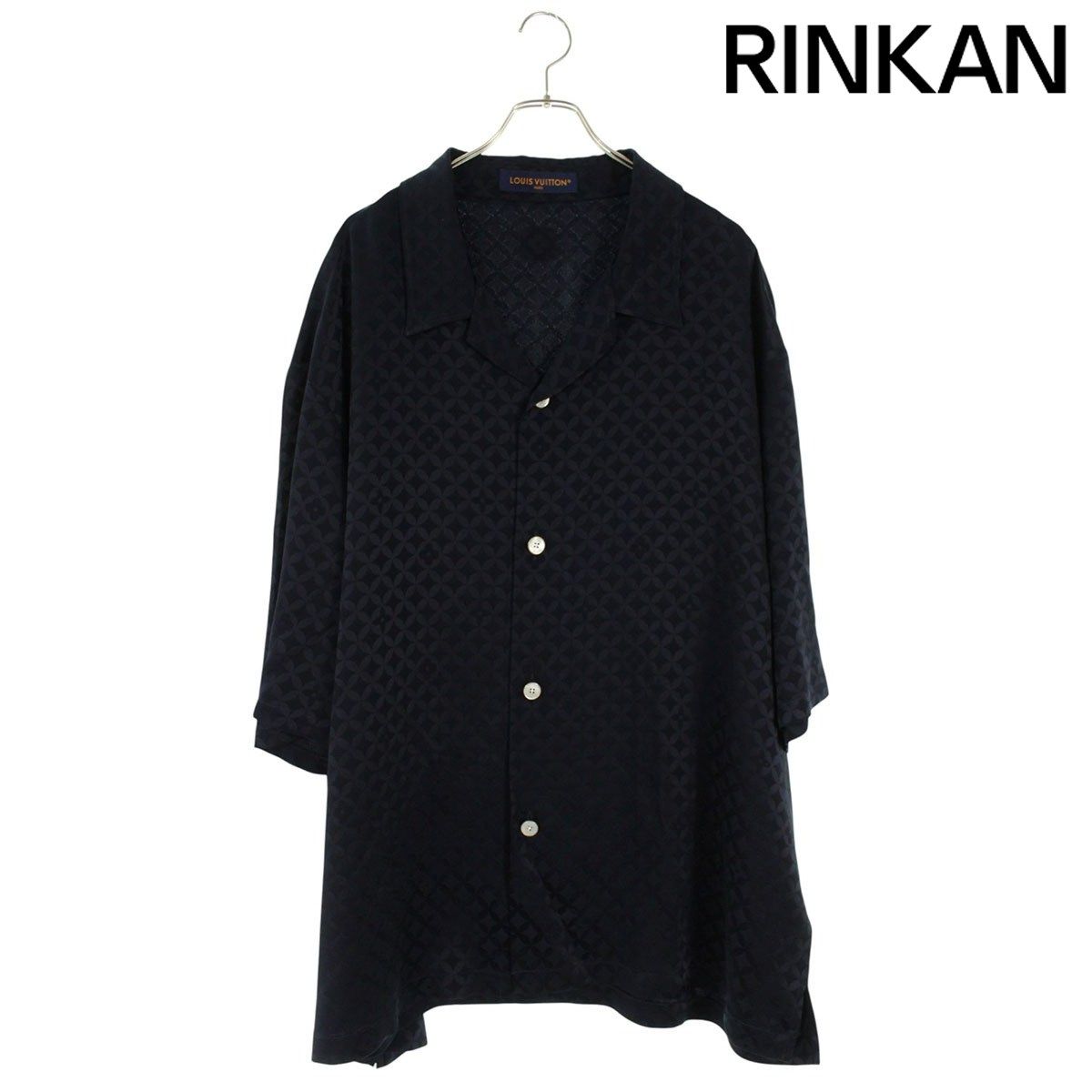 ルイヴィトン サイズ:L  25AW  RM252M WYK HTS72W モノグラムジャガード半袖シャツ 中古 SB01 ルイヴィトン 25AW RM252M WYK HTS72W モノグラムジャガード半袖シャツ