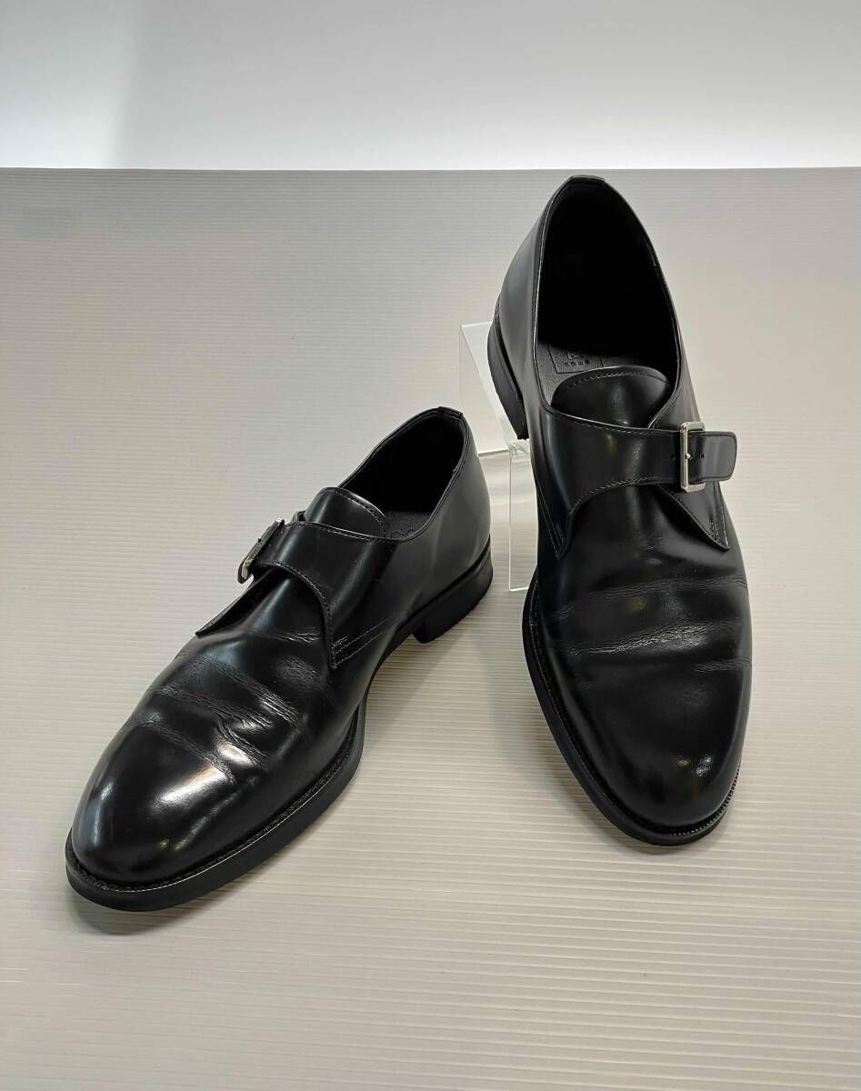 三陽山長 サンヨウヤマチョウ ドレスシューズ ビジネスシューズ シングルモンク サイズ26 cm ブラック 通年