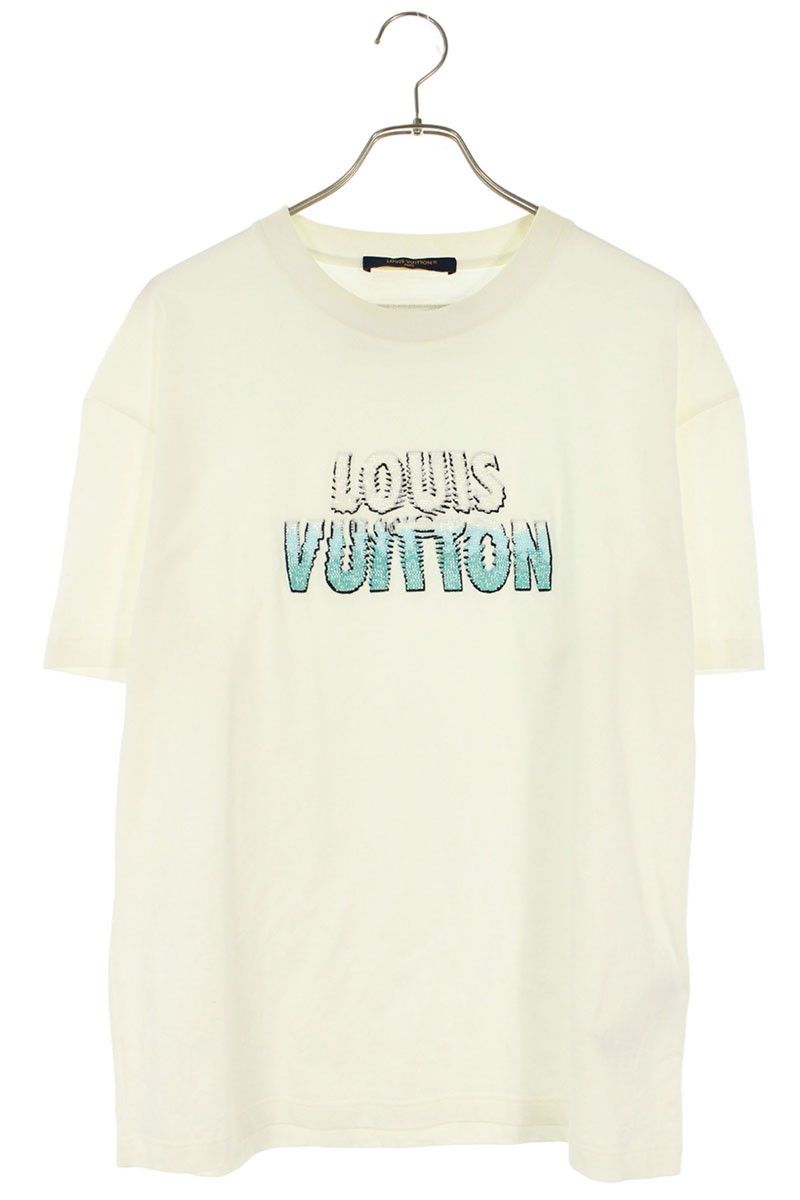 ルイヴィトン サイズ:XL  23AW  RM232M NPG HPY35W エンブロイダードビーズコットンTシャツ 中古 SB01 ルイヴィトン RM232M NPG HPY35W エンブロイダードビーズコットンT