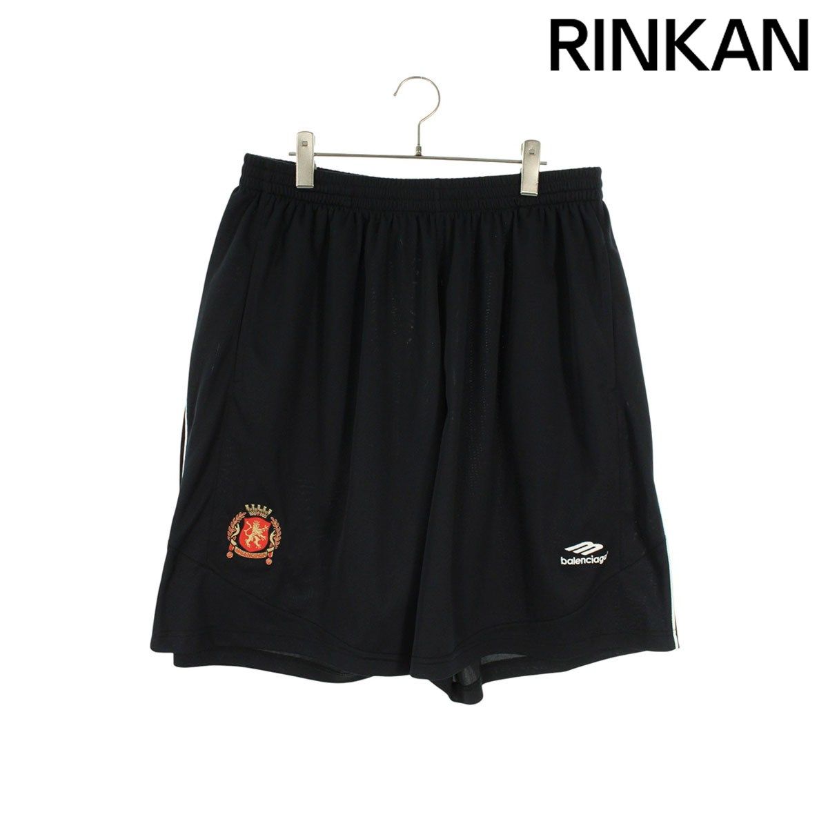 バレンシアガ 777709 TPVW 4 ロゴワッペンゲームメッシュハーフパンツ メンズ L
