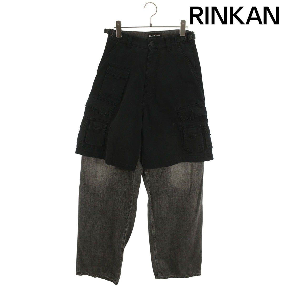 バレンシアガ 662891 TIW 53 ハイブリッドカーゴルーズフィットデニムパンツ メンズ 28