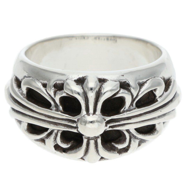 クロムハーツ FLRL CRS|フローラルクロス シルバーリング メンズ 15号