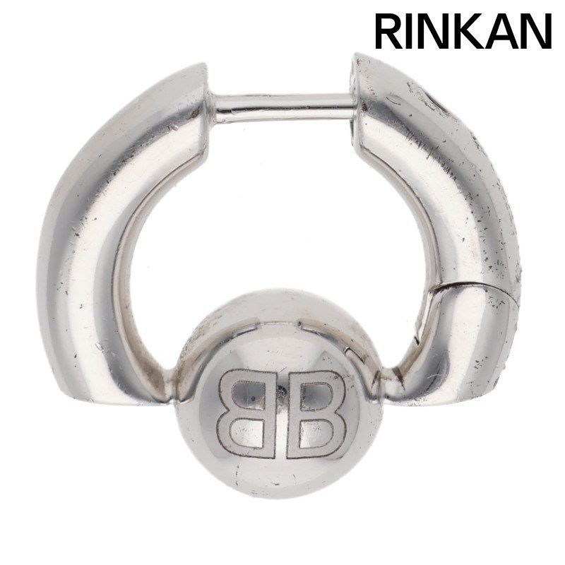 バレンシアガ CUT XS EARRING BBボールシルバーフープピアス メンズ