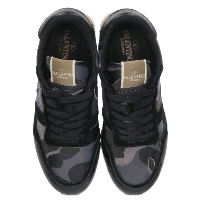  ヴァレンティノガラヴァーニ カモ柄ローカットスニーカー メンズ 41 スニーカー 靴