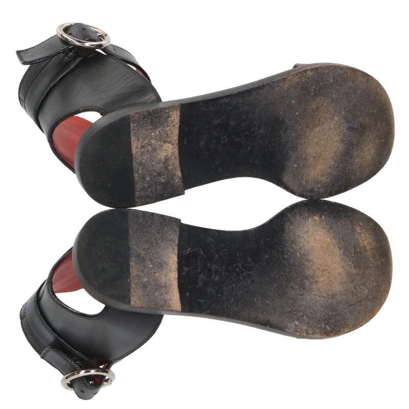 ルイヴィトン　モノグラム　レディース　ストラップパンプス　サンダル やや傷や汚れあり】ルイ・ヴィトン ピンヒール モノグラム ストラップ