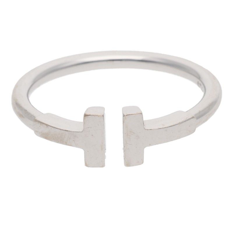 ティファニー Tワイヤー K 18 WGリング メンズ 10.5号