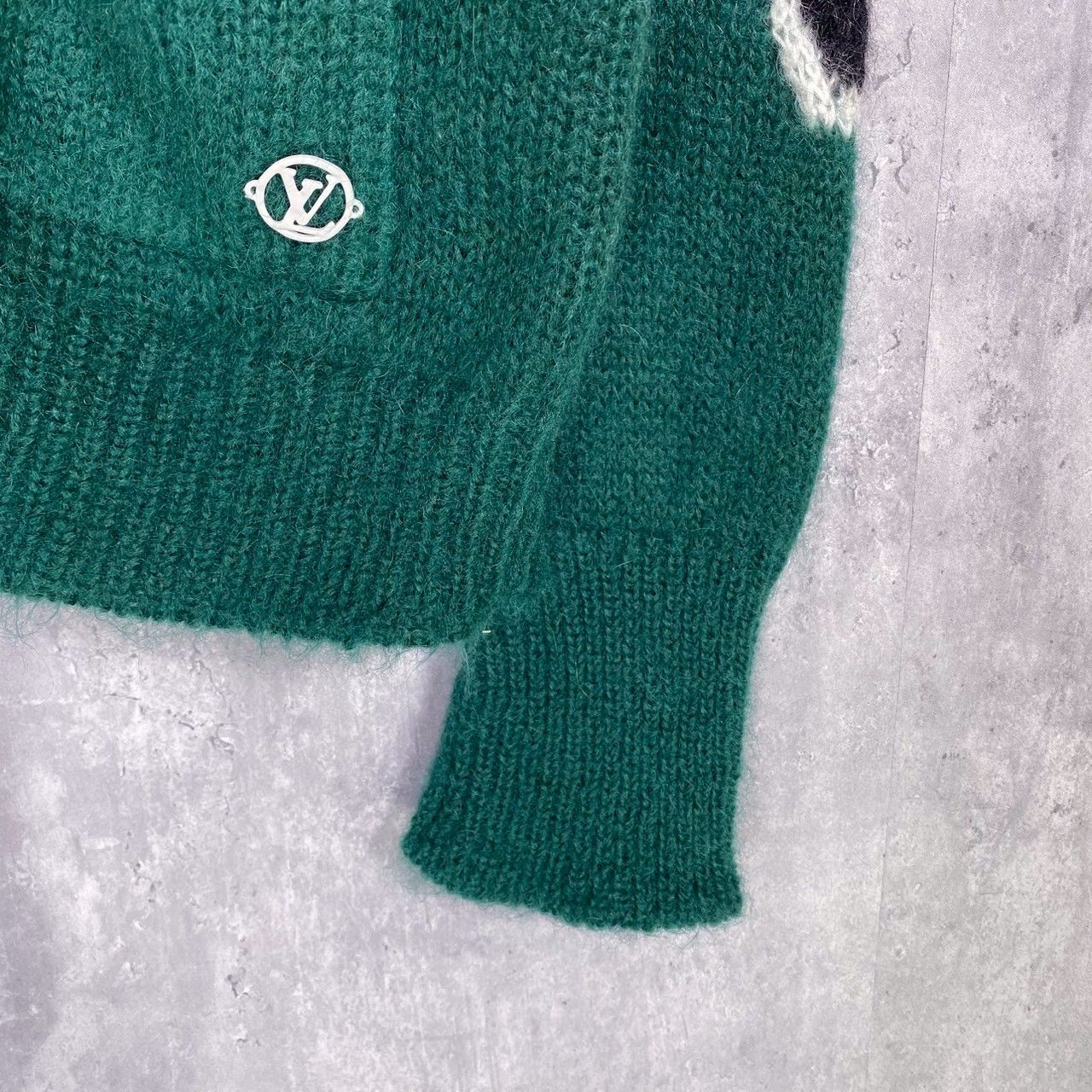 22AW ルイヴィトン グラフィックモヘア ロング カーディガン スウェット LOUIS VUITTON』ルイヴィトン (L) グラフィックモヘアロング