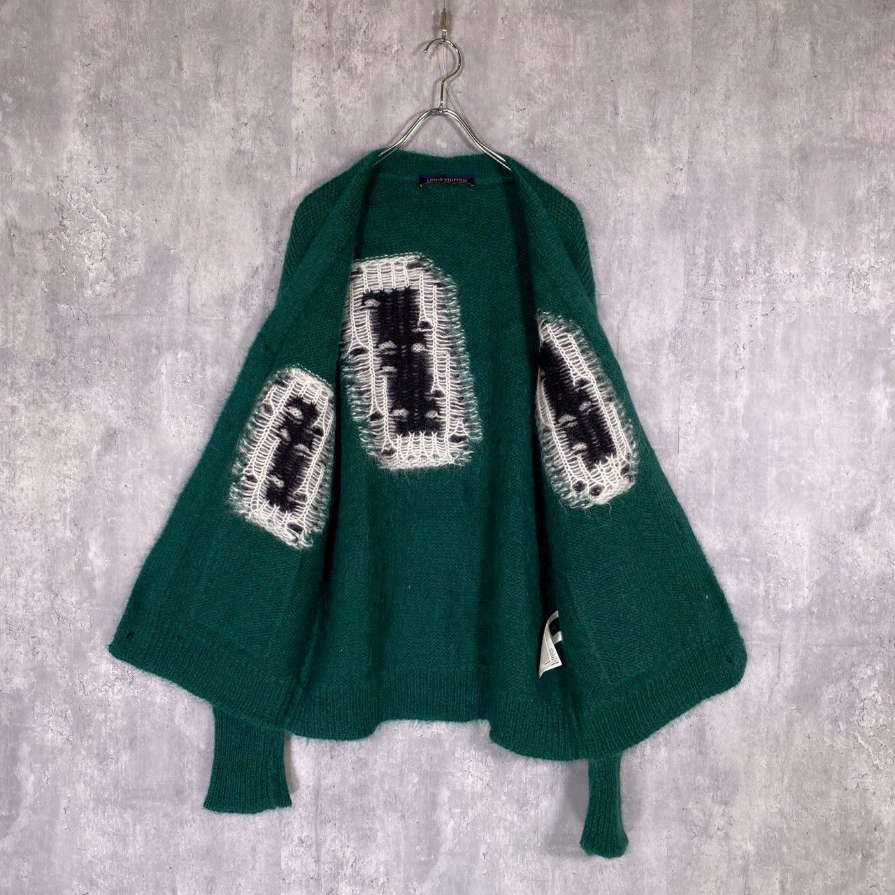 22AW ルイヴィトン グラフィックモヘア ロング カーディガン スウェット LOUIS VUITTON』ルイヴィトン (L) グラフィックモヘアロング