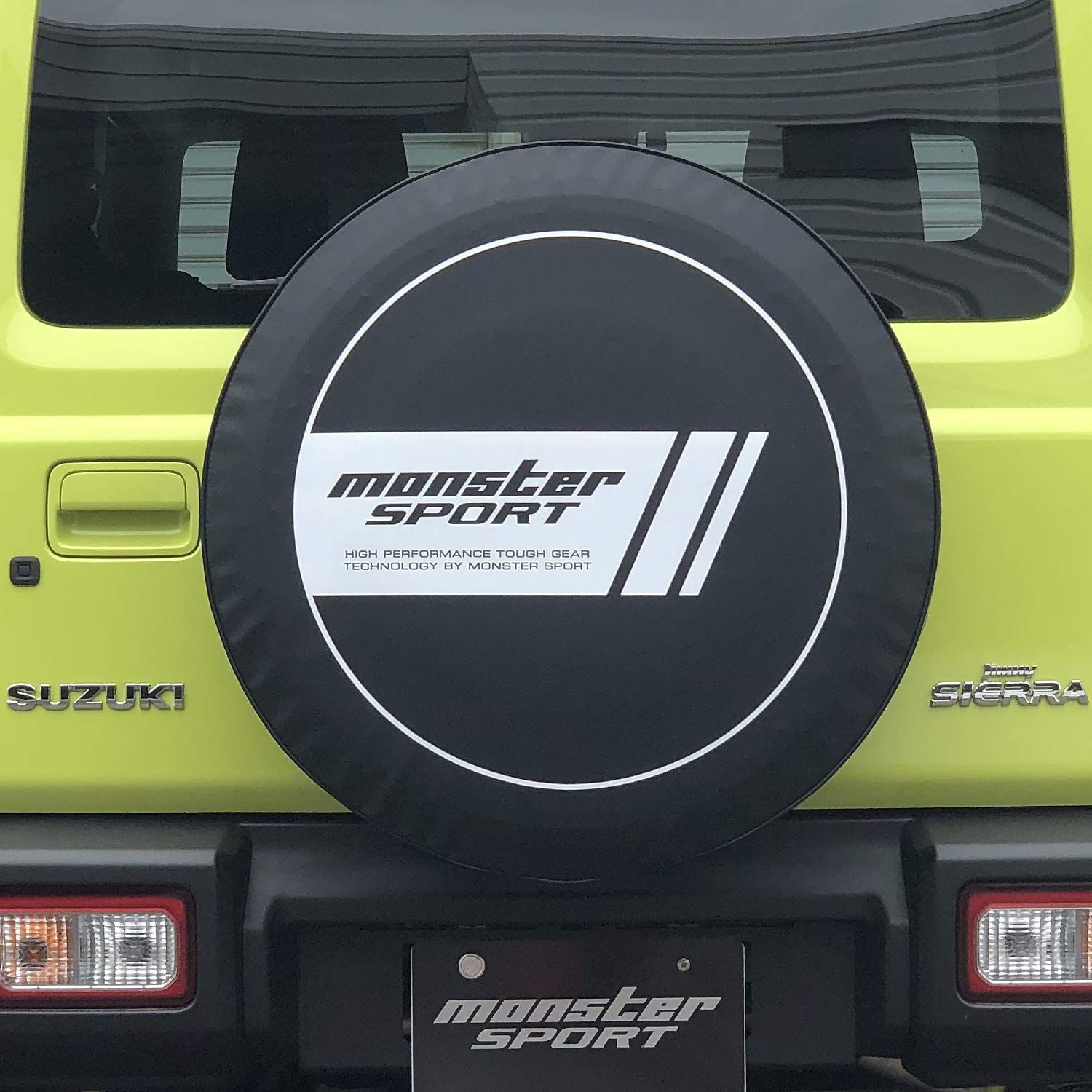 MONSTER SPORT スペアタイヤカバー MSサークル 車種 設計 ジムニーシエラ JB 74 W |ジムニーノマド JC スペアタイヤ用 タイヤカバー 防水 防塵 劣化防止 保管 収納 771110-5600 M