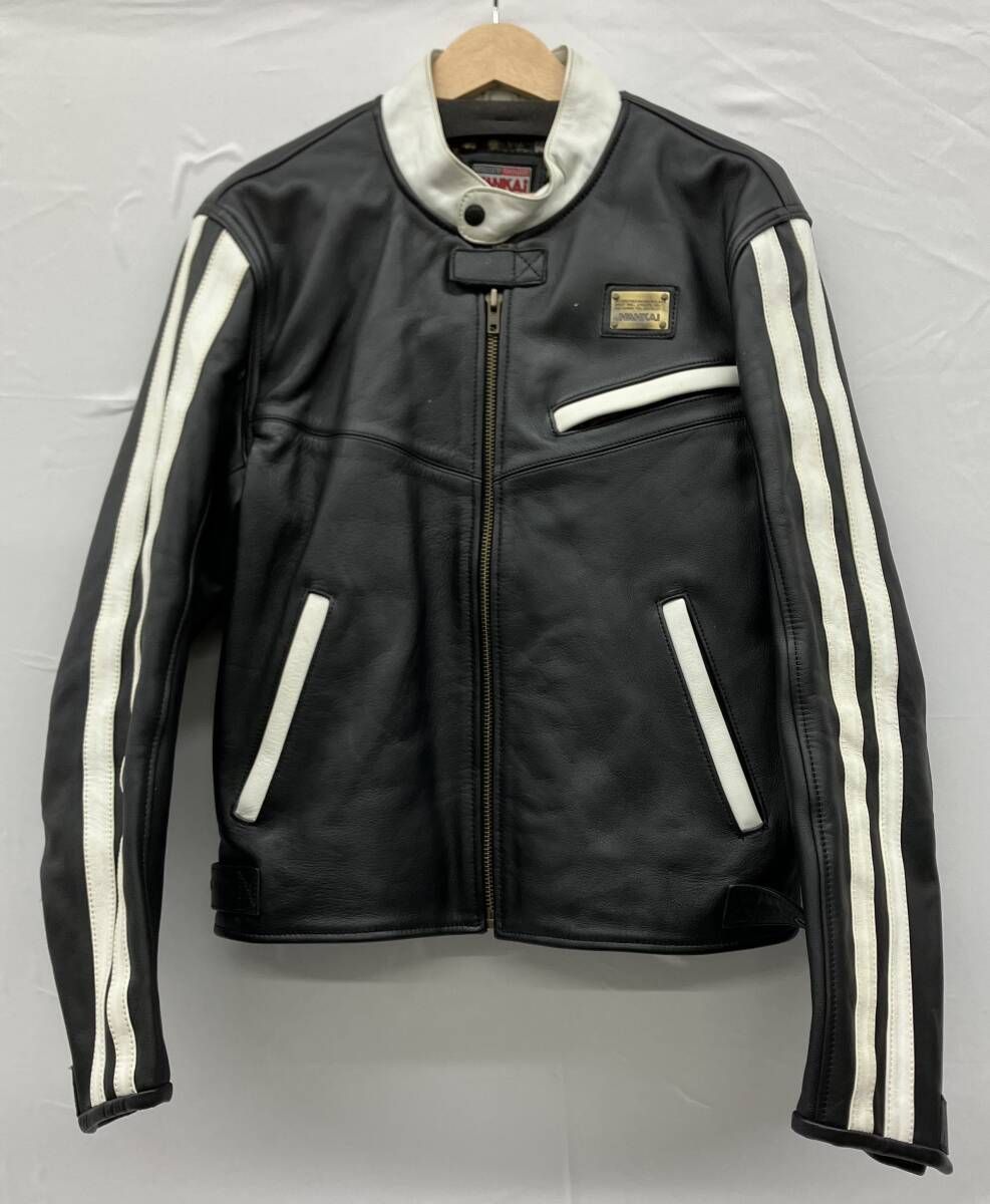 NANKAI ナンカイシングルライダース ジャケットレザージャケットXL 超美品 NANKAI ナンカイ シングルライダース アウター 牛革 カウレザー 総柄