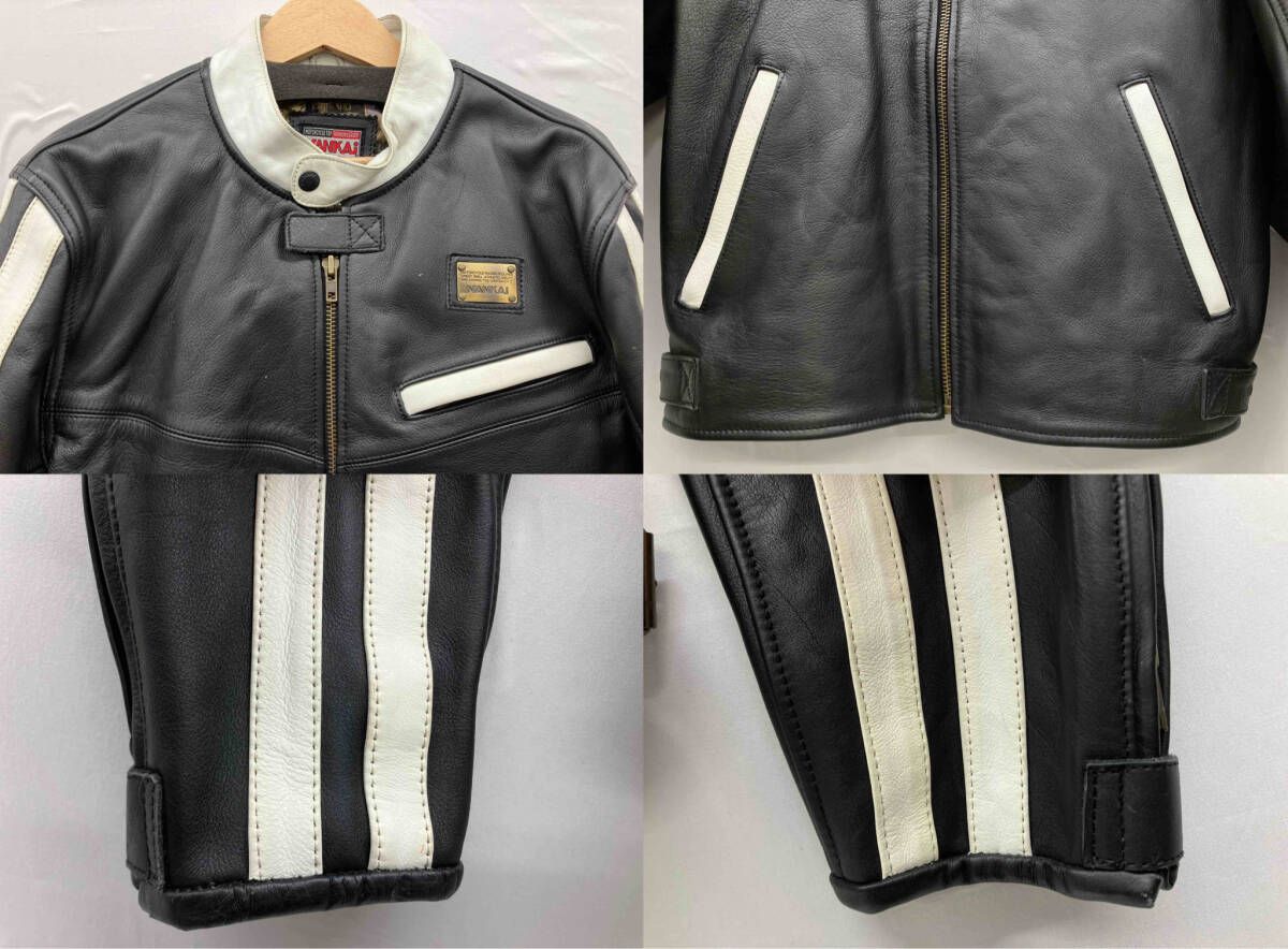 NANKAI ナンカイ シングルライダース アウター 牛革 カウレザー 総柄