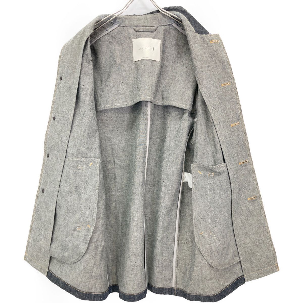 メンズ MACKINTOSH デニムステンカラーコート マッキントッシュ 38