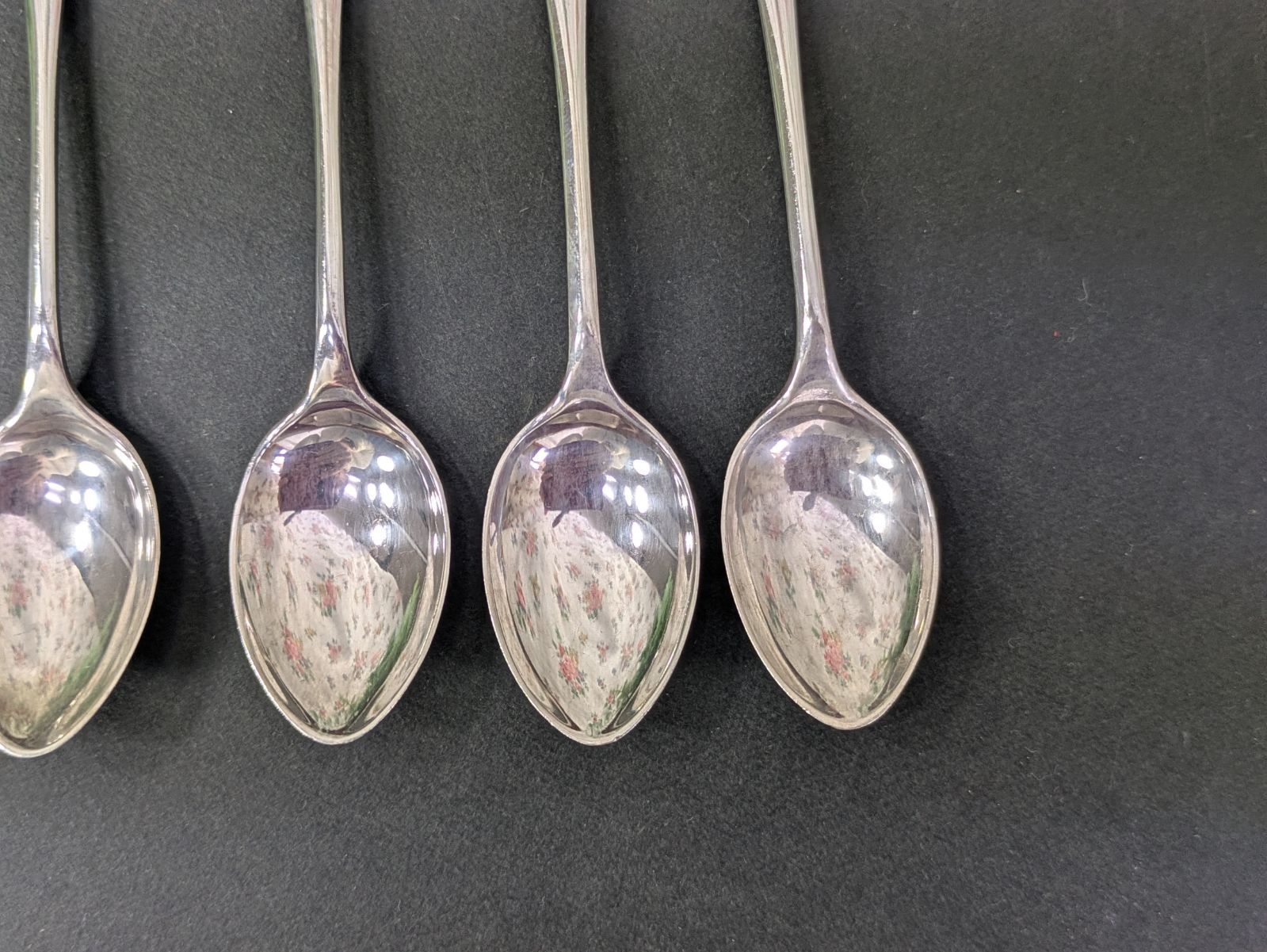  スターリングシルバー イギリス シェフィールド 1923年 刻印入り ティースプーン 5本 スプーン カトラリー(スプーン等)