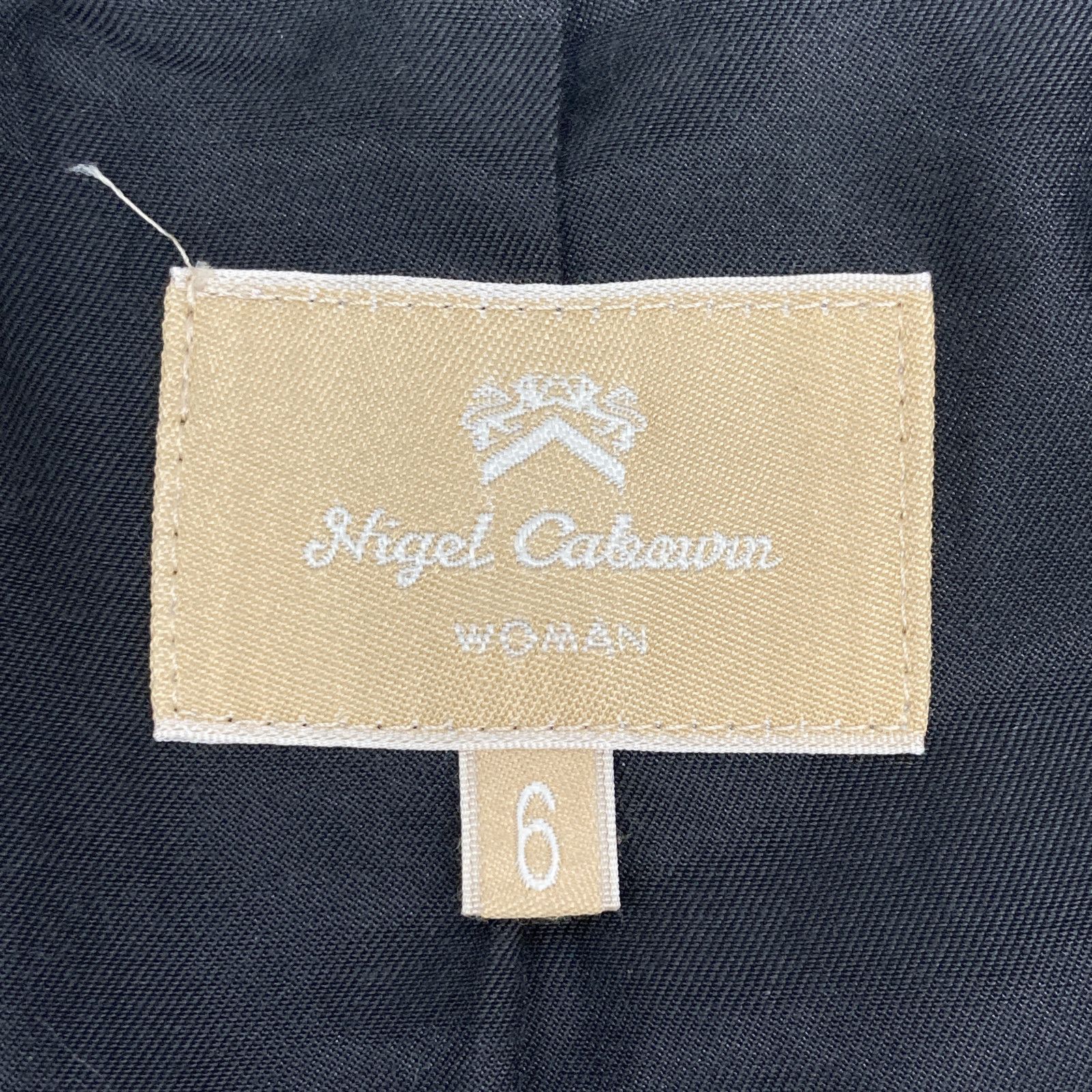 NIGEL CABOURN ナイジェルケーボン ﾌﾞﾗｯｸ ﾍﾘﾝﾎﾞｰﾝｳｰﾙ ﾚｻﾞｰｴﾙﾎﾞｰﾊﾟｯﾁｺｰﾄ  