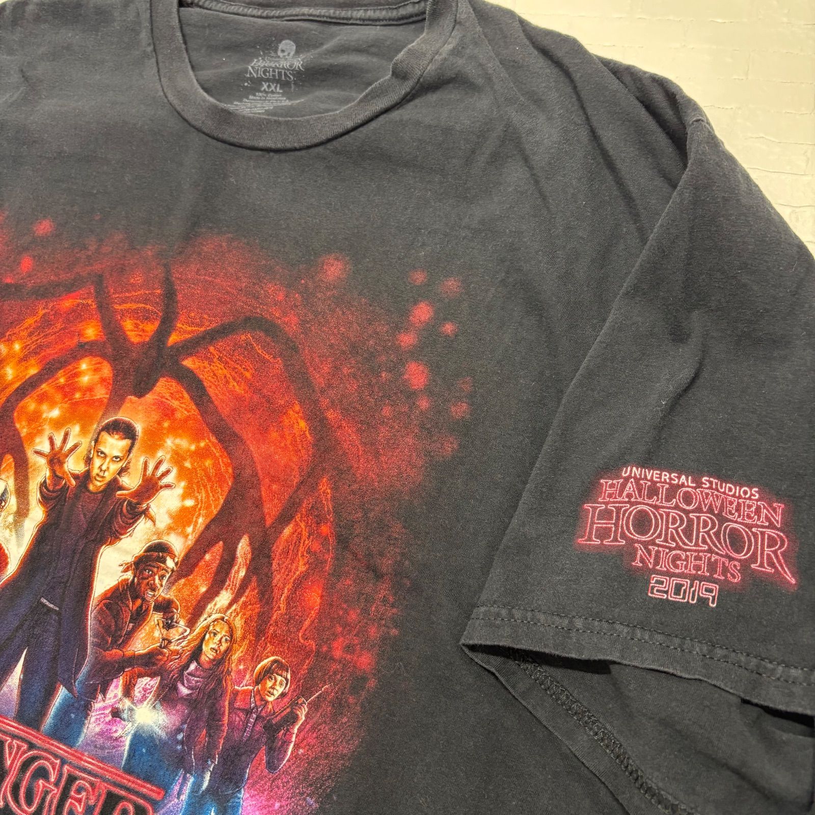 激レア ストレンジャーシングス USJ Tシャツ XXL 黒 2019 ハロウィン 