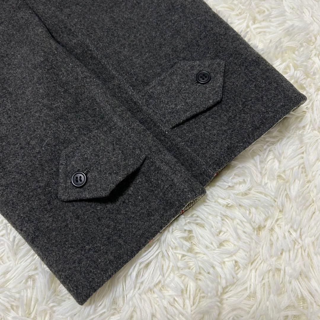 極美品/M】バーバリー リバーシブル チェスターコート メガノバ ラム混