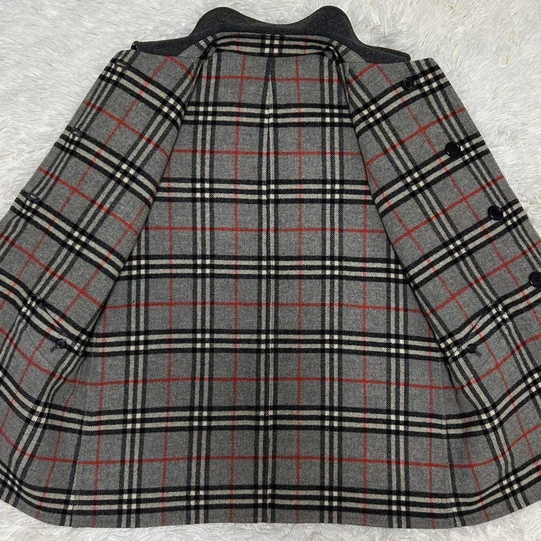 BURBERRYS バーバリーズ　リバーシブルコート チェック　グレー　ベルト付 極美品/M】BURBERRYS バーバリーズ リバーシブル チェスターコート