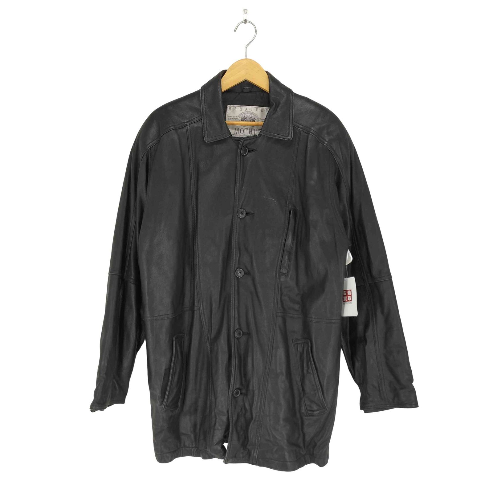 HARAJUKU MOTHER(ハラジュクマザー) 90-00s 裏地キルティング ムートン ラムレザー ジャケット メンズ  M【中古】【ブランド古着バズストア】 ハラジュクマザー HARAJUKU MOTHER lamb leather ラムレザーカーコート