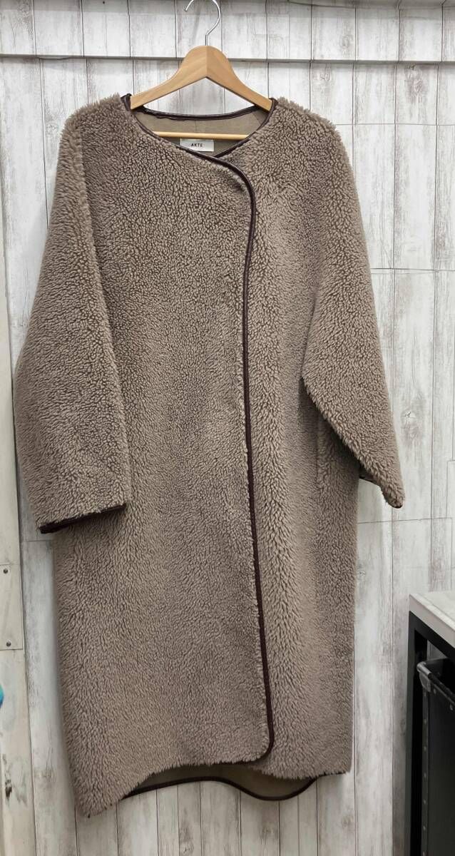 ベージュ AKTE|その他コート| ボアコート ブラウンベージュ