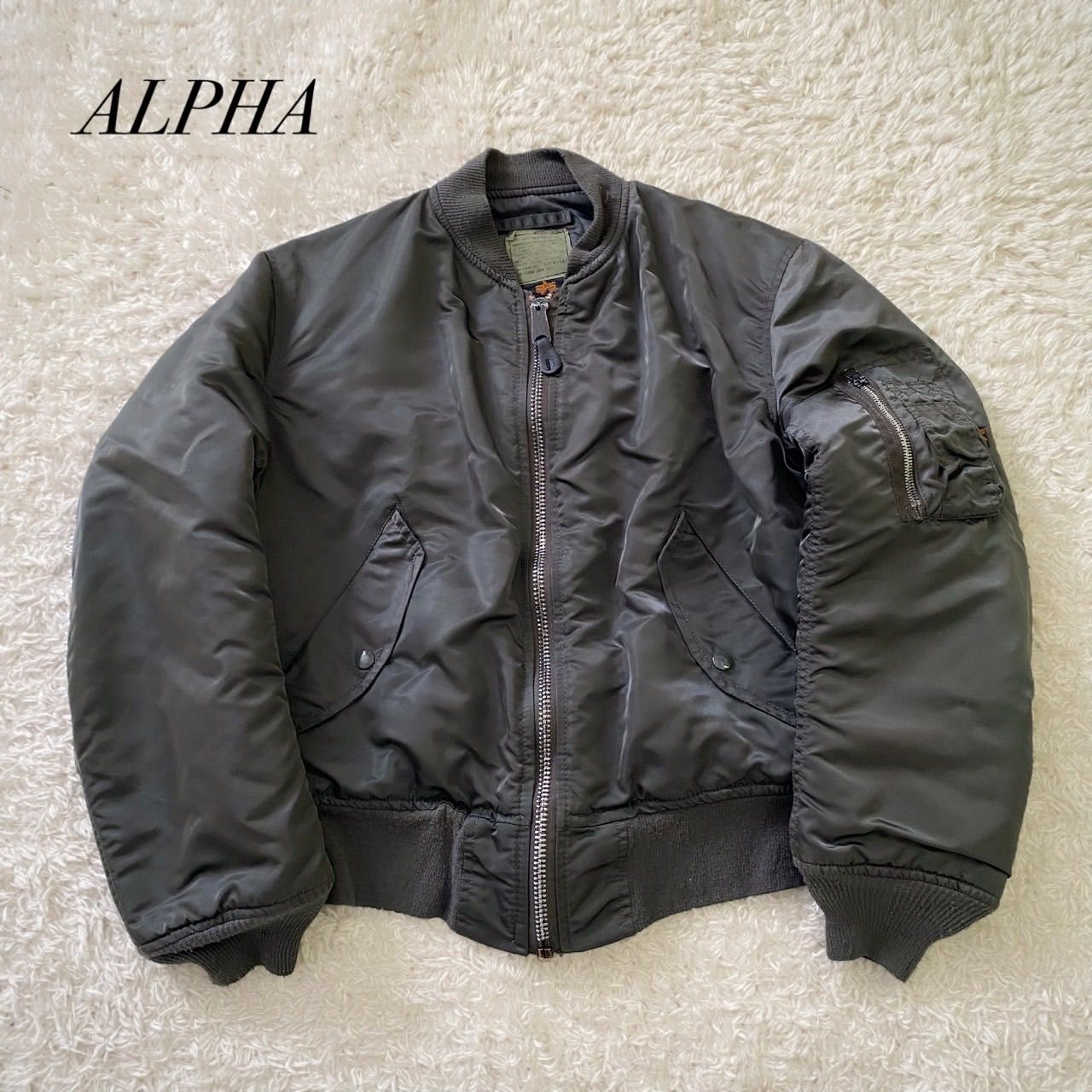 90 s ALPHA アルファ ma-1 フライトジャケット 短丈 サイズS