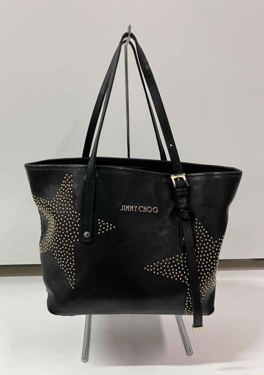 JIMMY CHOO ジミーチュウ トートバッグ スタッズスターレザー トート