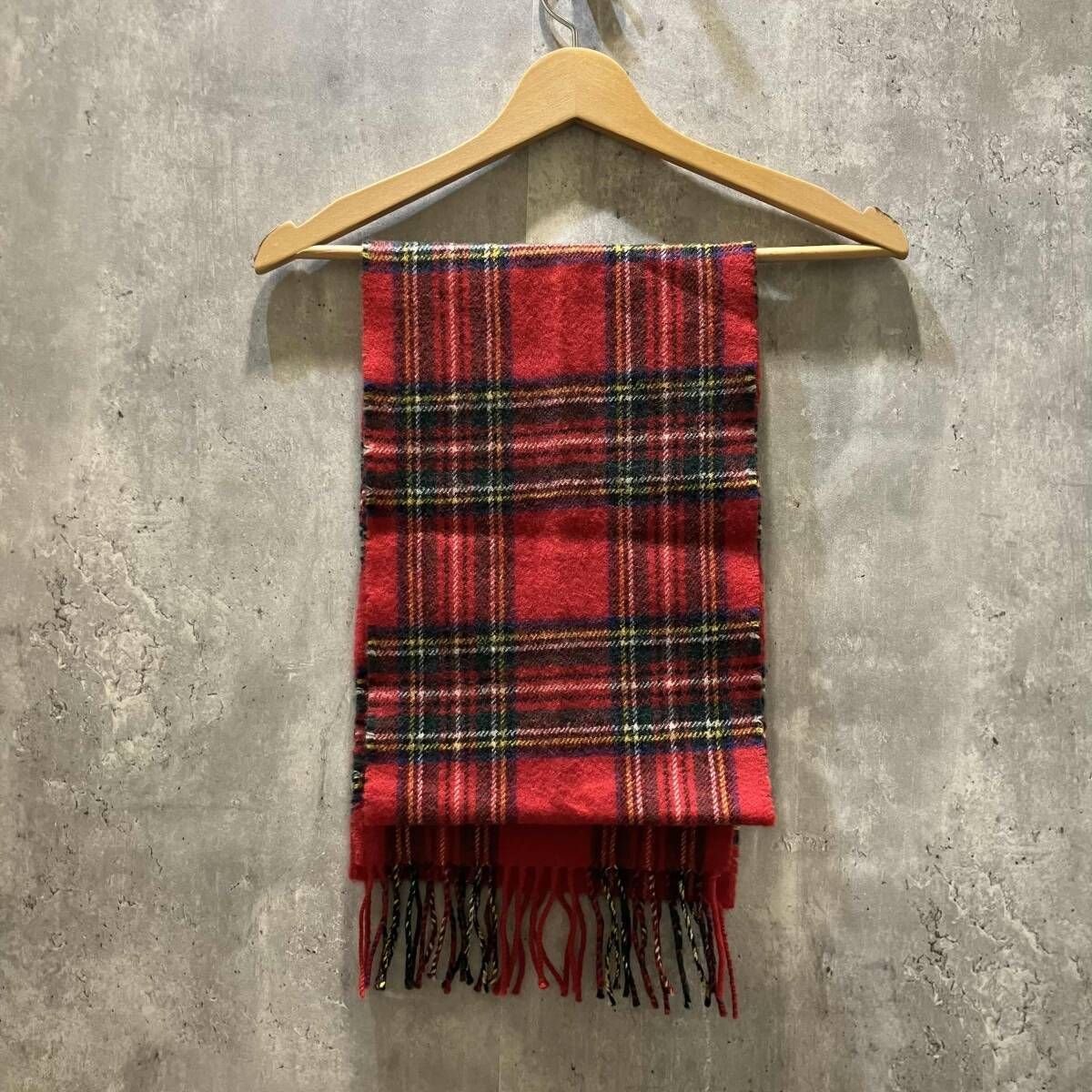 Lewis Leathers タータンチェックマフラー Lewis Leathers check muffler タータンチェックマフラー レッド