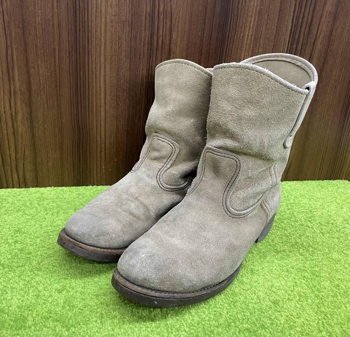 RED WING レッドウイング ワークブーツ スエード ペコスブーツ サイズ26.5 cm 81|2 ベージュ系 メンズ ブーツ 靴