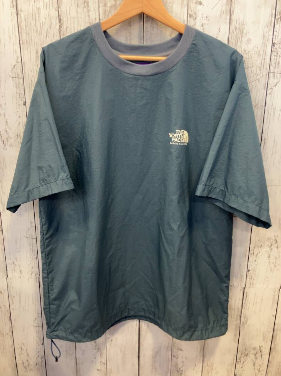 THE NORTH FACE PURPLE LABEL ザノースフェイス パープルレーベル ナナミカ 半袖Tシャツ NP 2319 N ブルーグリーン ナイロン ドローコード