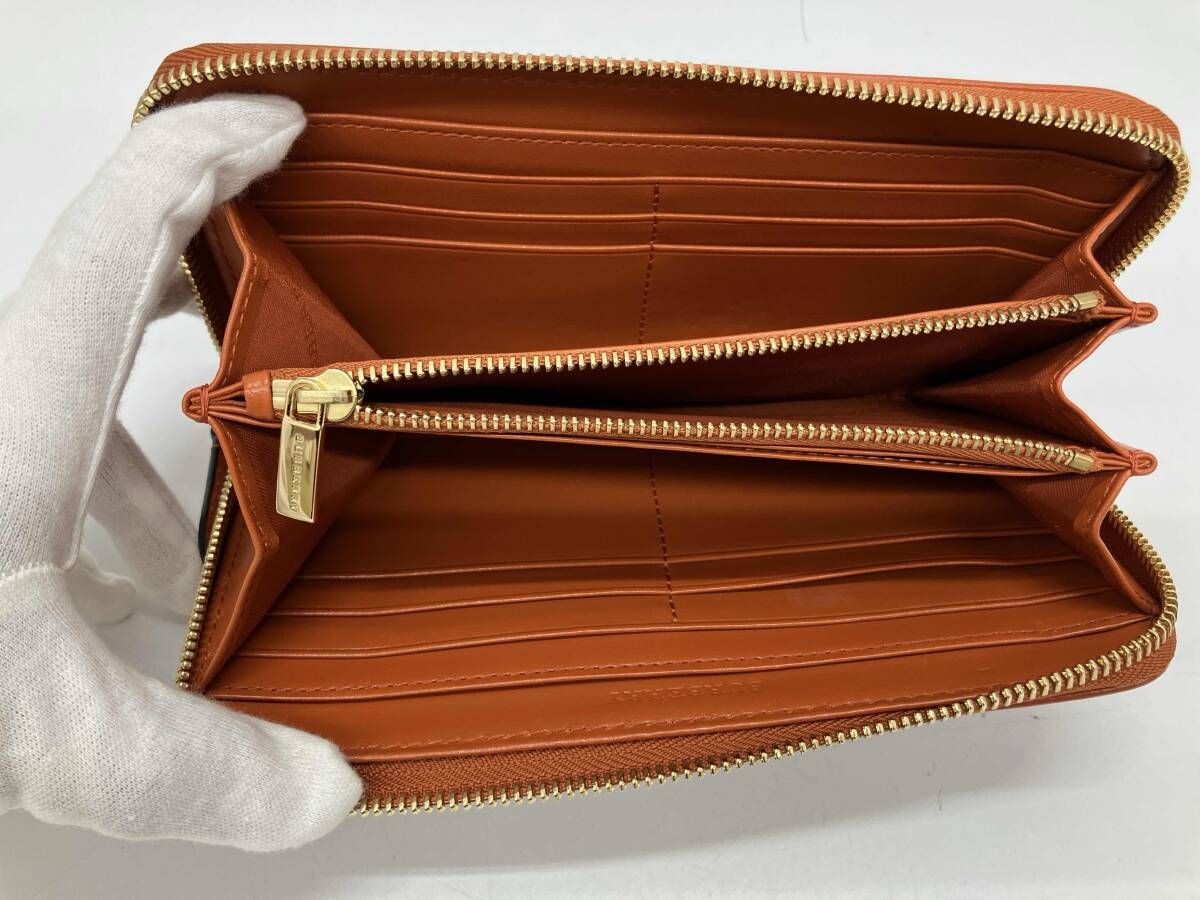  BURBERRY バーバリー 小銭入れ付き長財布 ラウンドファスナー ベージュ ノバチェック ユニセックス 長財布 小物