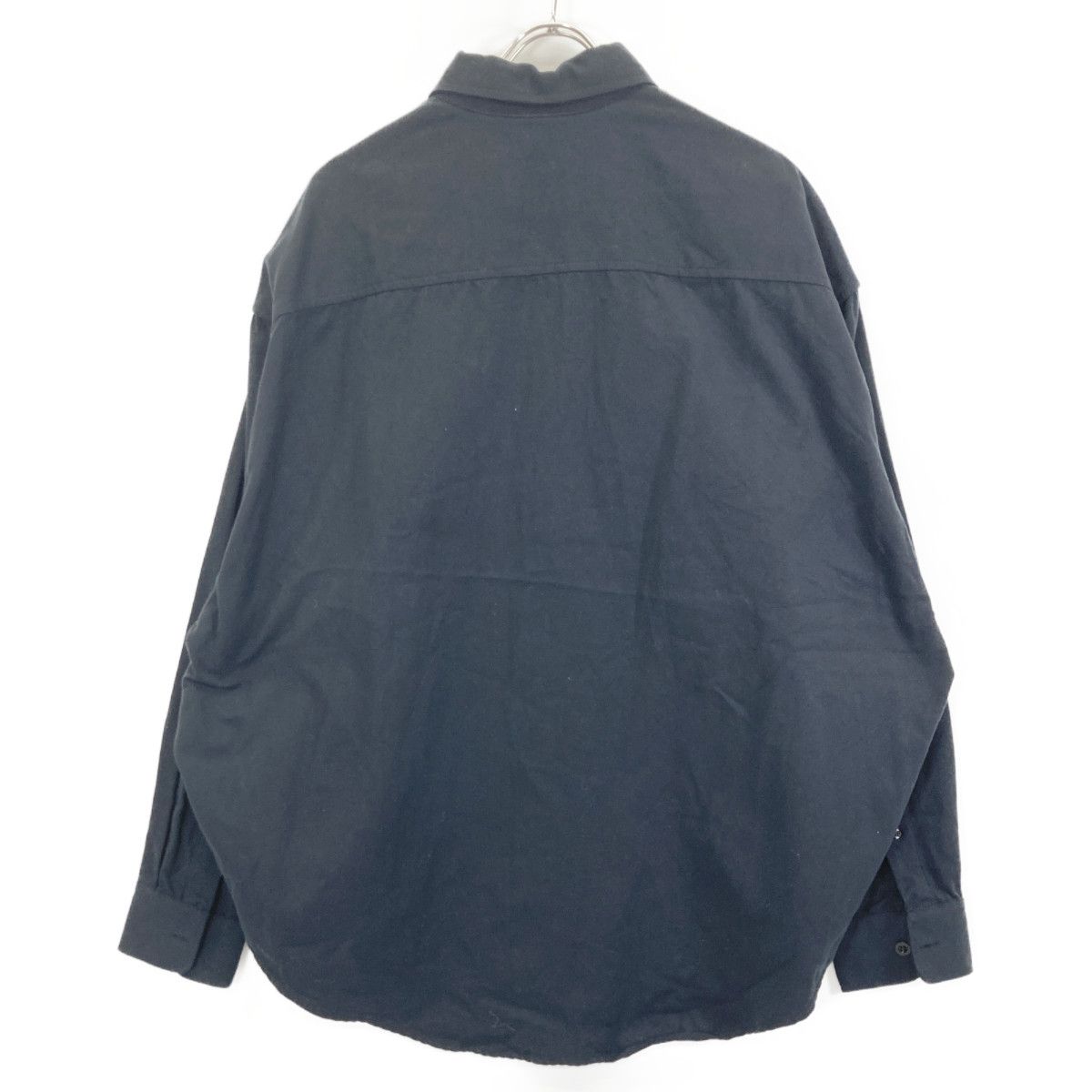  AMI PARIS アミパリス USH 124.418 ﾌﾞﾗｯｸ ﾊｰﾄﾛｺﾞ刺繍長袖ｼｬﾂ 44 その他 トップス