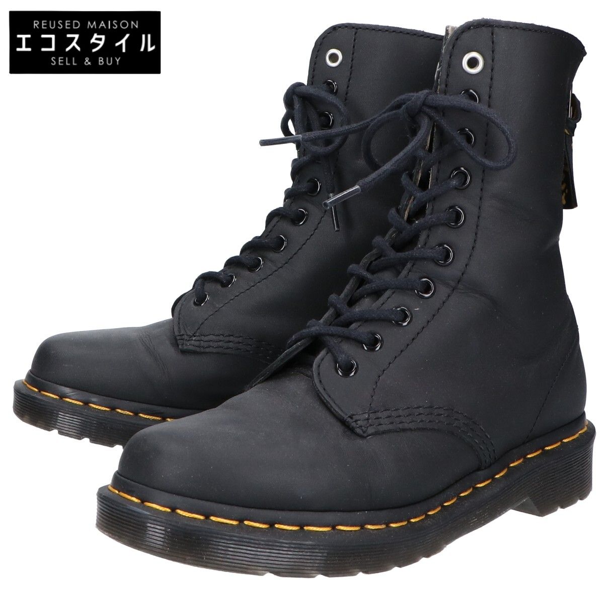 Dr.Martens ドクターマーチン YA-E 18-733-1-02 Y S 10 EYE ワイズ バックジップ レースアップ ブーツ UK 5